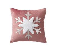 Cuscino natalizio in velluto per federa cuscino in peluche fiocco di neve ricamato divano cuscino C federe king size