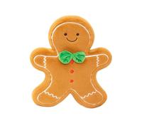 Cuscino natalizio - Simpatico cuscino imbottito per vacanze, accento festivo di pan di zenzero, morbido tessuto in velluto, supporto decorativo confortevole, decorazioni stagionali, perfetto per il