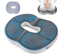 Cuscino ortopedico, anti-decubito, per sedia da ufficio, per alleviare il carico ergonomico, coccige, emorroidi, fianchi, cuscino per divano, ufficio, auto, sedia a rotelle, grigio scuro + grigio