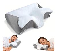 Cuscino cervicale per Dormire in Memory Foam Ergonomico 2 in 1 1 St