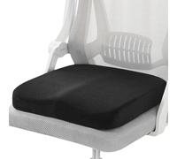 Cuscino ortopedico con cuneo: cuscino ortopedico, per ufficio, casa e auto, 40 x 40 x 5,5 cm (nero)