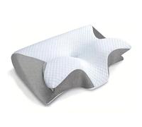 Cuscino ortopedico in memory foam, 2 in 1, ergonomico, per un sonno confortevole, ideale per chi dorme sul fianco, sulla schiena e sullo stomaco