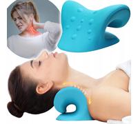Cuscino Ortopedico Massaggiante Collo Dolore Cervicale Allungante Blu