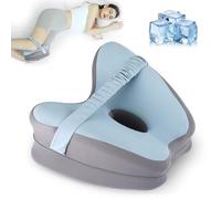 Cuscino Ortopedico per Gambe, Cuscini per Rialzo Gambe, Cuscino per Ginocchia per Chi Dorme di Lato, Cuscino di Supporto per Gambe per Alleviare la Sciatica e il Dolore alle Articolazioni(Blu)