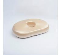 Cuscino Ovale con Foro Viso Memory Foam Cuscino Prono con Foro Dorato Beige