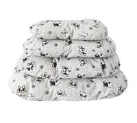 Cuscino ovale con impunture Bulldog Nasonero Grigio 85 x 56 cm - Cuscino ovale in cotone e poliestere con fondo antiscivolo, ideale per il relax dei cani, disponibile in diverse misure e con una fanta
