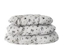 Cuscino ovale con impunture Bulldog Nasonero Grigio - Misura 6: 93 x 62 cm - Cuscino ovale in cotone e poliestere con fondo antiscivolo, ideale per il relax dei cani, disponibile in diverse misure e c