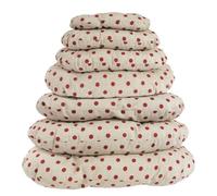 Cuscino ovale con impunture Pois Nasonero - Pois Rossi - 65x45 cm - 1° ORDINE? scegli lo sconto BZR5 / BZR20 + 200 punti fedeltà