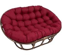 Cuscino ovale impermeabile per sedia, spesso e grande, per esterni, in rattan, cuscino per sedia a dondolo da giardino, colore rosso vino, 170 x 120 cm, perfetto per comfort e stile