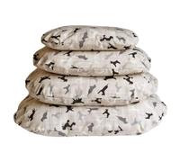 Cuscino ovale sfoderabile Ombre Nasonero Misura 101x71 cm - Cuscino sfoderabile ovale per cani, realizzato in cotone e poliestere, con interno in ovatta resinata, resistente e facile da pulire, ideale
