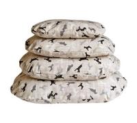Cuscino ovale sfoderabile Ombre Nasonero Misura 85x58 cm - Cuscino sfoderabile ovale per cani, realizzato in cotone e poliestere, con interno in ovatta resinata, resistente e facile da pulire, ideale 