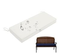Cuscino Panca Esterno Impermeabile 5cm Spessore Resistente UV Antiscolorimento Cuscino Dondolo con Lacci Seduta Divano Giardino Materassino per Pallet Panchina(Beige a,24"x11"/60x28cm)