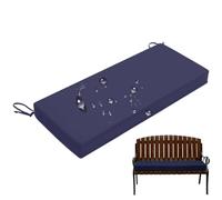 Cuscino Panca Esterno Impermeabile 5cm Spessore Resistente UV Antiscolorimento Cuscino Dondolo con Lacci Seduta Divano Giardino Materassino per Pallet Panchina(Blue c,63"x11"/160x28cm)