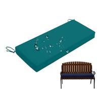 Cuscino Panca Esterno Impermeabile 5cm Spessore Resistente UV Antiscolorimento Cuscino Dondolo con Lacci Seduta Divano Giardino Materassino per Pallet Panchina(Green c,31"x10"/80x25cm)