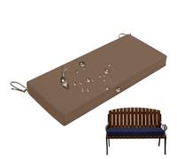 Cuscino Panca Esterno Impermeabile 5cm Spessore Resistente UV Antiscolorimento Cuscino Dondolo con Lacci Seduta Divano Giardino Materassino per Pallet Panchina(Coffee,59"x11"/150x28cm)
