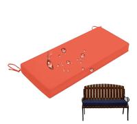 Cuscino Panca Esterno Impermeabile 5cm Spessore Resistente UV Antiscolorimento Cuscino Dondolo con Lacci Seduta Divano Giardino Materassino per Pallet Panchina(Orange,47"x14"/120x35cm)