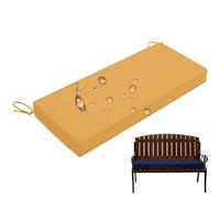 Cuscino Panca Esterno Impermeabile 5cm Spessore Resistente UV Antiscolorimento Cuscino Dondolo con Lacci Seduta Divano Giardino Materassino per Pallet Panchina(Yellow,47"x11"/120x28cm)