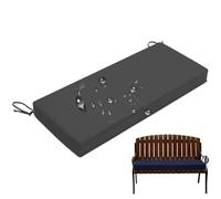Cuscino Panca Esterno Impermeabile 5cm Spessore Resistente UV Antiscolorimento Cuscino Dondolo con Lacci Seduta Divano Giardino Materassino per Pallet Panchina(Gray b,35"x14"/90x35cm)
