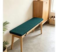 Cuscino Panca Sfoderabile con Lacci Antiscivolo 30x115cm Verde Scuro | Cuscino Per Panca Esterno Con Fodera Rimovibile E Fondo Antiscivolo Morbido Per Finestre Mobili Da Interni Esterni Patio
