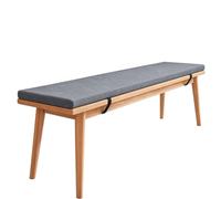 Cuscino Panca Sfoderabile con Lacci Antiscivolo 30x220cm Grigio Chiaro | Panchina Da Giardino Rivestimento Rimovibile Dimensioni Personalizzato Per Finestre Mobili Da Interni Esterni Patio