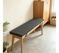 Cuscino Panca Sfoderabile con Lacci Antiscivolo 50x65cm Grigio Scuro | Sedile Per Mobili Da Interni Esterni Sfoderabile Lavabile Con Cinghie Di Sicurezza Per Panchina Dondolo Giardino