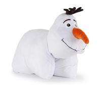 Cuscino Peluche 2 in 1 Disney Olaf Frozen, Multiuso Extra Soffice con Chiusura a Strappo per la Cameretta dei Bambini, Viaggi o Pigiama Party