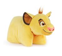 Cuscino Peluche 2 in 1 Disney Simba Il Re Leone, Multiuso Extra Soffice con Chiusura a Strappo per la Cameretta dei Bambini, Viaggi o Pigiama Party