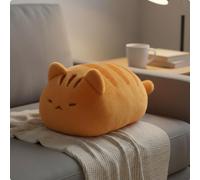 Cuscino Peluche a Forma di Gatto Confortevole Peluche Gatto Morbido per Ragazze