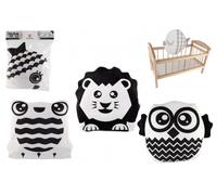 Cuscino Peluche Animali Bianco e Nero