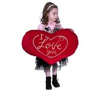 Cuscino Peluche Cuore Gigante 65cm I Love You Rosso Versione San Valentino