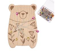 Cuscino per aghi | Grazioso cuscino magnetico in legno a forma di animale, con cento aghi - con centinaia di aghi multiuso a forma di animale, organizer per tailoring quilting