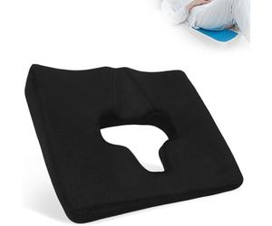 Cuscino per alleviare la pressione del sedere, respirare liberamente, in fibra, per alleviare la pressione, a forma di T, design triangolare, anti-decubito, per anziani, costretti a letto, disabili