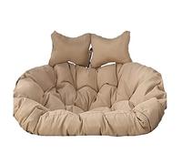 Cuscino per amaca, Cuscino Doppio, Cuscino for Sedia in Vimini Sospeso, Cuscino for Sedia a Dondolo Sostituzione Imbottitura for Sedile, Cuscini for Sedia a Cesto Sospeso a 2 Posti con e Fodera(Cream)