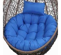 Cuscino per amaca, Cuscino for sedia a dondolo sospeso da esterno, cuscino spesso, fodera lavabile Cuscino for sedia a dondolo sospesa for giardino, sostituzione del tappetino for sedia(Deep Blue)