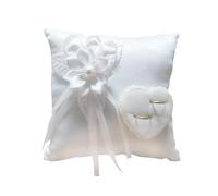 Cuscino per anelli di nozze, anello di nozze, cuscino ad anello, cuscino da sposa, bianco, cuscino da sposa, supporto per anelli, cuscino per matrimonio, coppia di anelli di nozze