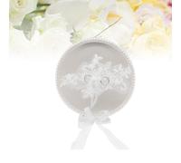 Cuscino per anello Bowknot Cuscino per anello con fiore Cuscino decorativo per