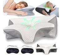 Cuscino per apnea del sonno, cuscino di supporto cervicale in memory foam anti-russamento, per chi dorme di lato, schiena e stomaco, sollievo e comfort dell'apnea ostruttiva del sonno