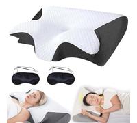 Cuscino per apnea del sonno, cuscino di supporto cervicale in memory foam anti-russamento, per chi dorme di lato, schiena e stomaco, sollievo e comfort dell'apnea ostruttiva del sonno