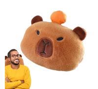 Cuscino per auto - Simpatico cuscino di peluche Capybara | Divertente | cintura di sicurezza automobilistica - Spallacci | Morbida copertura per cintura di animali per auto camion SUV Minivans Zain