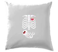 Cuscino Per Bambina Scheletro Incinta - Halloween Divertente Gravidanza Carina