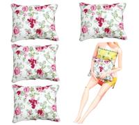 Cuscino per bambole 4 pezzi 1, 8x1, 4 1:12 Scala Mini cuscino mini per divano/divano/letto Accessori per la casa delle bambole in tessuto decorativo per le impostazioni delle bambola bambola ba