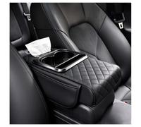Cuscino per Bracciolo Auto per Jaguar E-Pace | Pelle Rialzata Centrale,Antiscivolo Resistente,Impermeabile Antigraffio,Allevia la Fatica delle Braccia,Due Tasche Laterali
