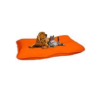 Cuscino per Cani e Gatti - Cuscinone 100x60cm, Made in Italy - Letto per Cane di Taglia Grande, Media e Piccola - Cuccia Materasso Imbottito in Morbida Microfibra Arancio