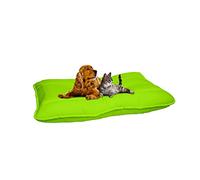 Cuscino per Cani e Gatti - Cuscinone 100x60cm, Made in Italy - Letto per Cane di Taglia Grande, Media e Piccola - Cuccia Materasso Imbottito in Morbida Microfibra Verde Mela
