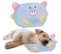 Cuscino per Cani, Simpatico Cartone Animato Gatto Cane Cuscini per Dormire Cuscino per Collo per Cani Cuscino per Animali Domestici Cuscino a Forma di Animale di Maiale per (BLUE)