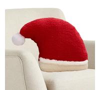 Cuscino per cappello di Babbo Natale, cappello di Natale imbottito | Cuscino decorativo a forma di cappello natalizio 2024 - Cuscino creativo in peluche natalizio, cuscino invernale per le vacanze