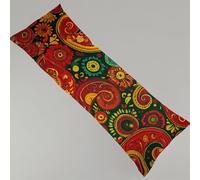 Cuscino per Chi Dorme Sul Fianco, 1 pezzo 40x145 cm Rosso Federe Cuscini Resistenti Lino Astratto Cuscino Lungo, Con Cerniera Invisibile Gravidanza Cuscini Dormire Sul Fianco Body Pillow Y4-885