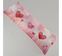 Cuscino per Chi Dorme Sul Fianco, 1 pezzo 50x150 cm Rosa Federe Cuscini Resistenti Morbido Lino Amore Cuscino Lungo, Con Cerniera Invisibile Gravidanza Cuscini Dormire Sul Fianco Body Pillow Y4-482