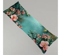 Cuscino per Chi Dorme Sul Fianco, 1 pezzo 60x180 cm Saggio Federe Cuscini Resistenti Lino Pianta Cuscino Lungo, Con Cerniera Invisibile Gravidanza Cuscini Dormire Sul Fianco Body Pillow Y4-1168