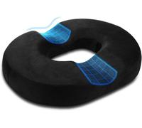 Cuscino per Ciambelle Cuscino per Emorroidi Cuscino per Sollievo Dal Dolore in Memory Foam Coccige per Gravidanza, Coccige, Piaghe Da Letto, Schiena, Sciatica, 18 Pollici Nero
